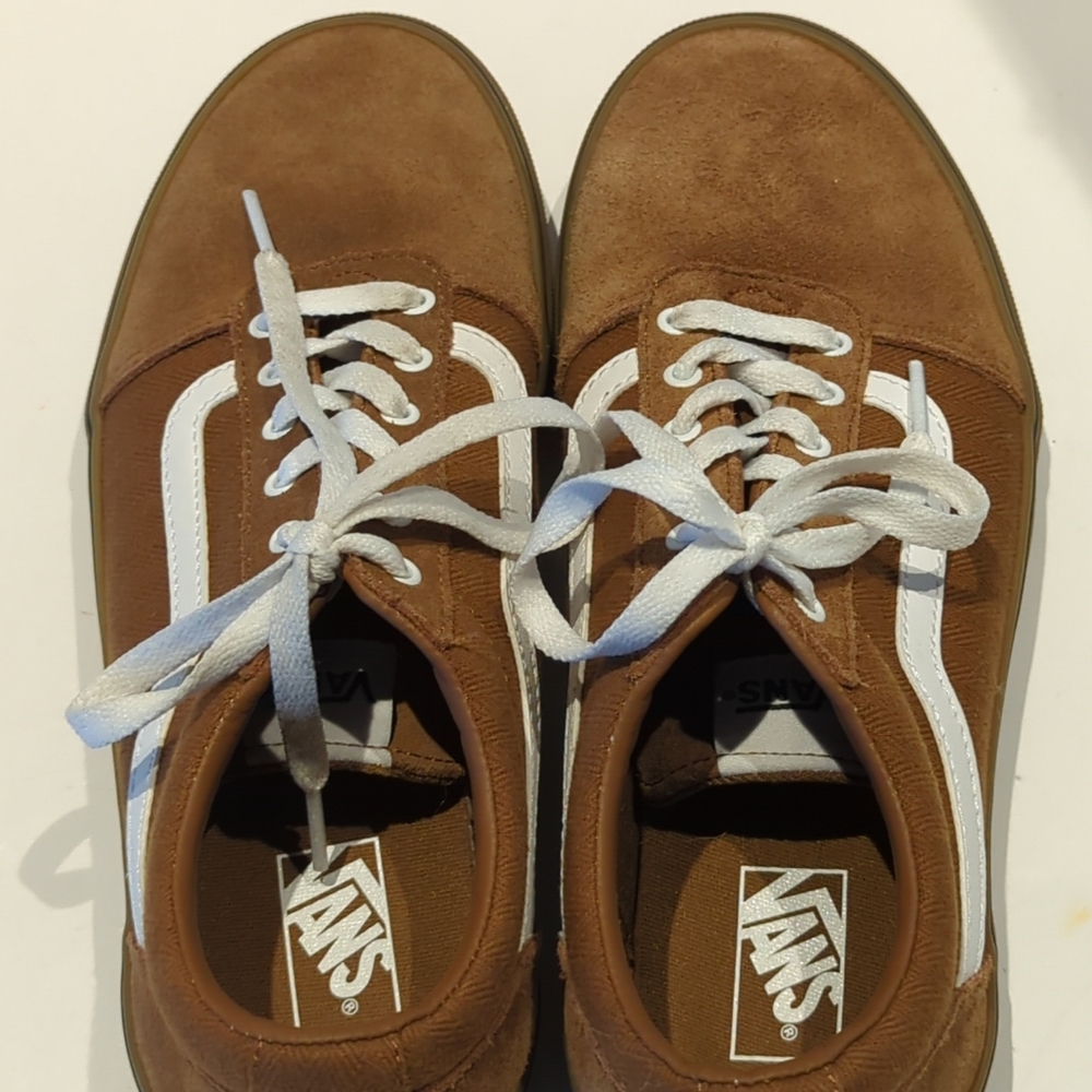 Vans Old School Sneakers Sz 7 Unisex Skater Lace Up Flat Soles Leather Canvas View 4